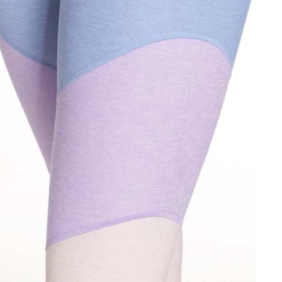 NWOT Outdoor Voices 7/8 Color Block Lilac Lavender Blue Leggings Size S - Picture 7 of 12